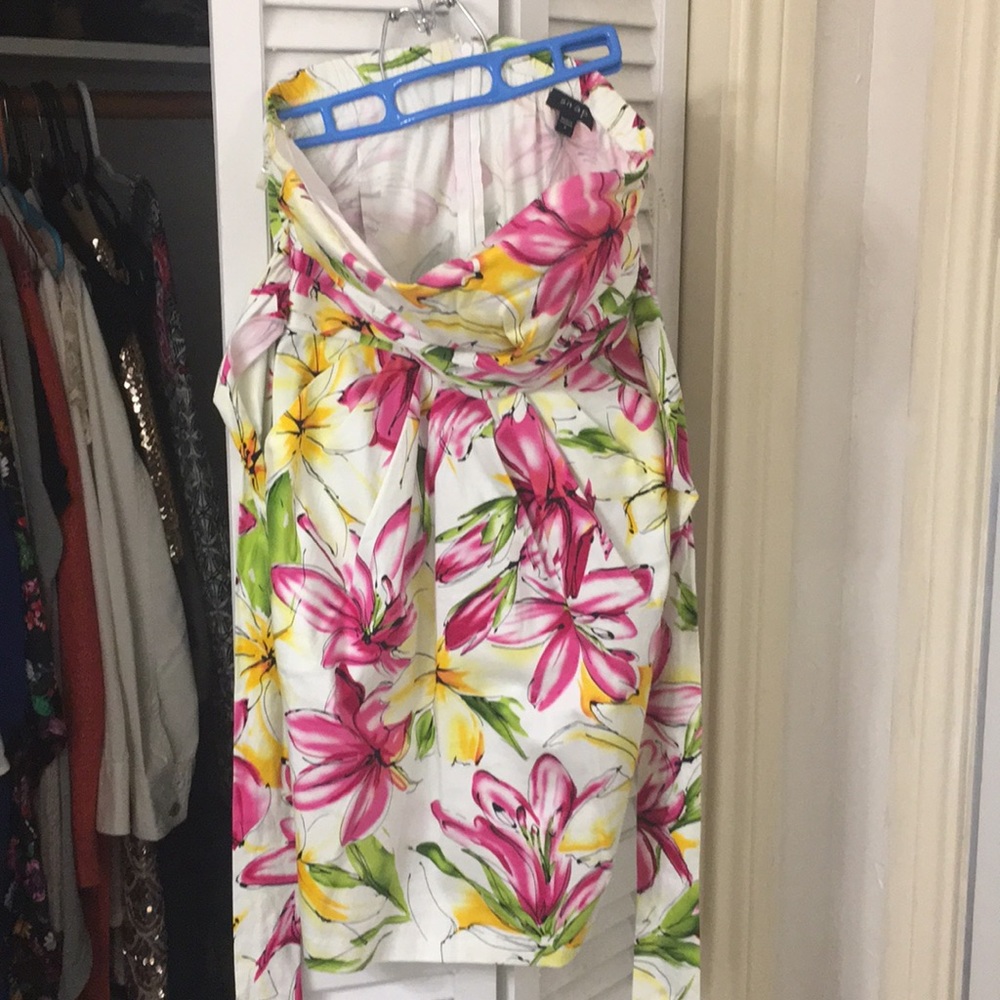 Strapless floral dress
